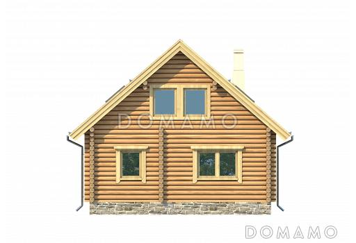 Проект деревянного дома со вторым светом / Фасад 4