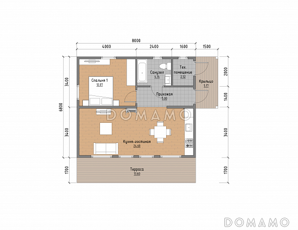 ДК-185 / План 1 этажа ДК-185 / План 1 этажа