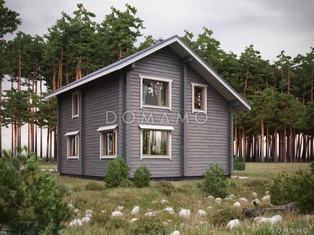Проект двухэтажного дома из бруса в скандинавском стиле с котельной / 4