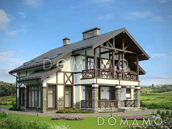 Проект дома из СИП панелей с сауной и тремя спальными комнатами