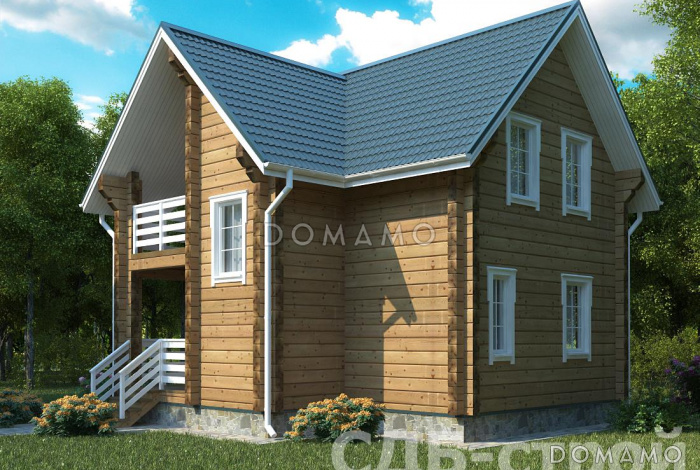 Дом из профилированного бруса ДПБ9 Дом из профилированного бруса ДПБ9
