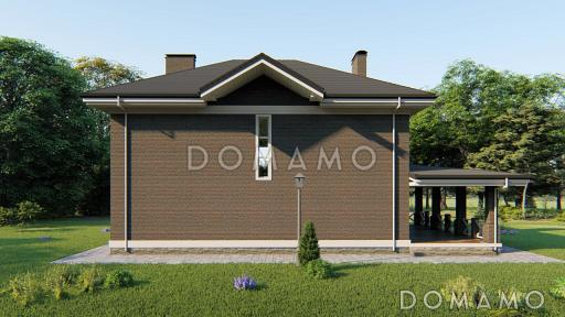 Проект загородного дома с террасами, детской и гостевой с эркером, сауной, просторной гардеробной на втором этаже  / Фасад 1