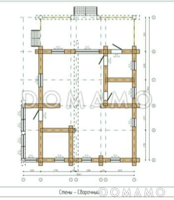 Дом из кедра / План 1 этажа
