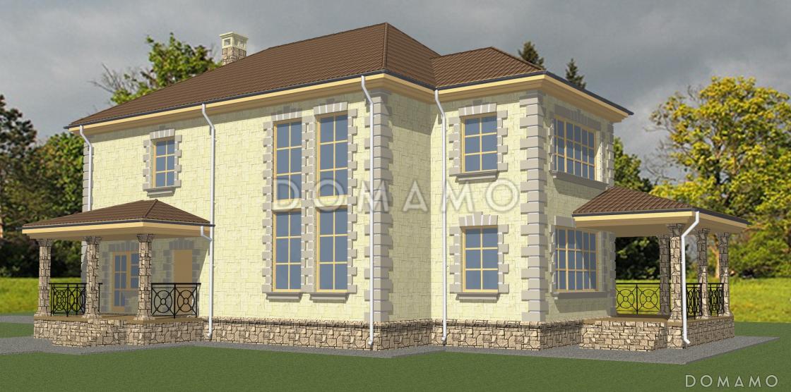 Проект двухэтажного особняка с пятью спальнями и вторым светом / 4