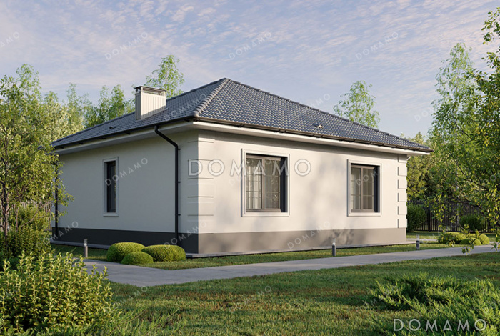 Проект небольшого дома с тремя спальнями и кухней Проект небольшого дома с тремя спальнями и кухней