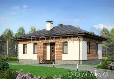 Проект дома по технологии ЛСТК с гостиной, кухней-столовой, спальнями Проект дома по технологии ЛСТК с гостиной, кухней-столовой, спальнями