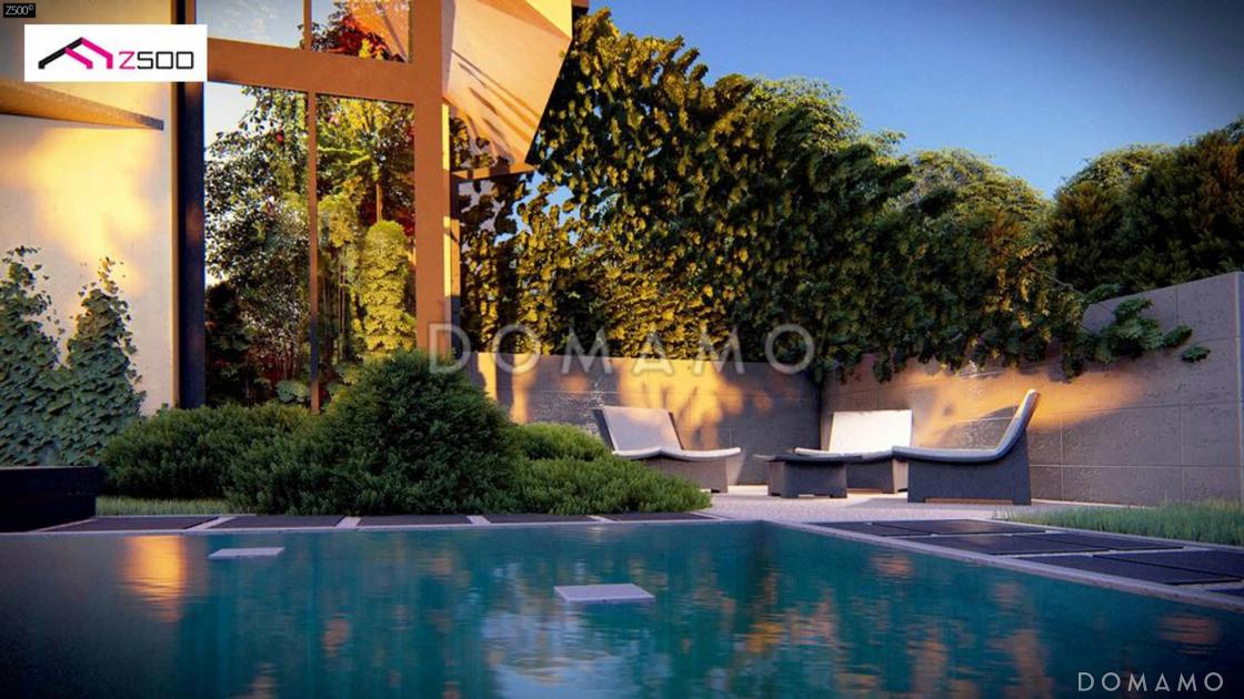 Проект мансардного дома с панорамными окнами / 7