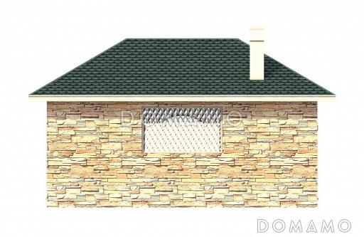 Проект беседки с отделкой из декоративного камня / Фасад 4