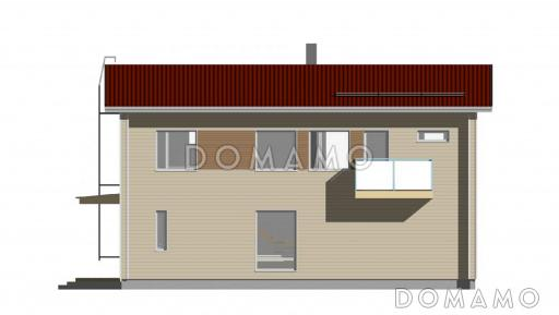 Проект полноценного двухэтажного каркасного дома / Фасад 2