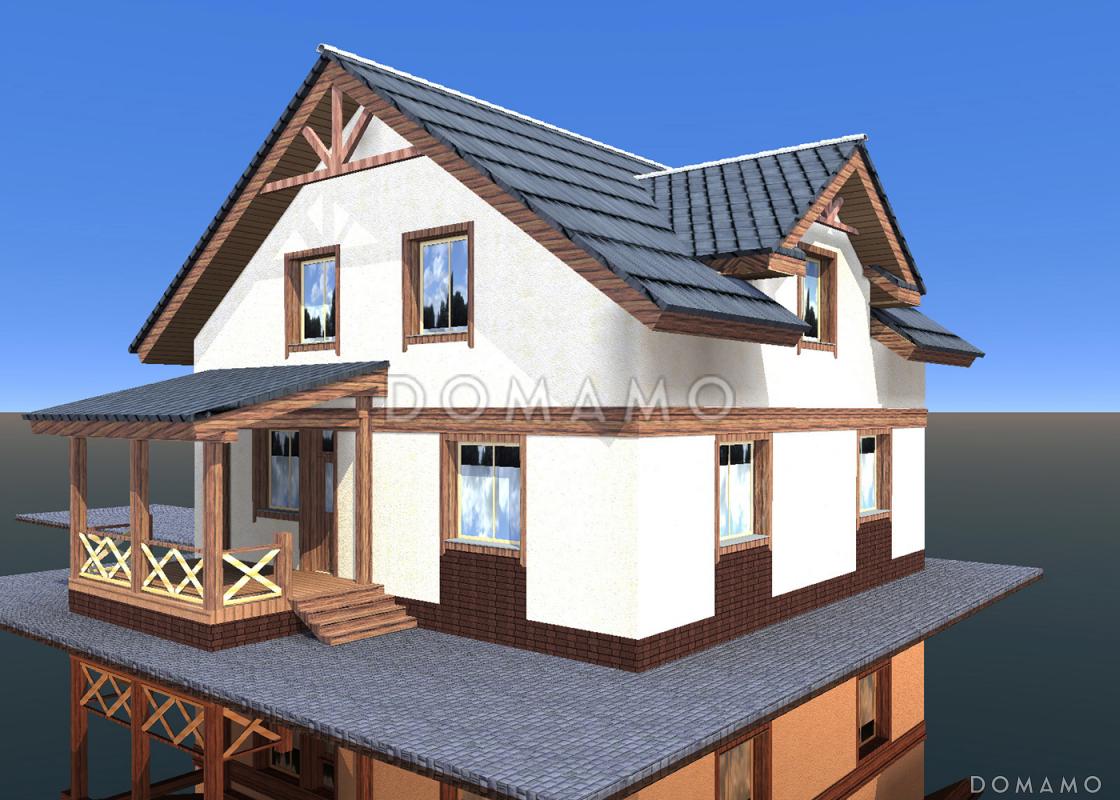 Проект коттеджа с квадратным планом / 3