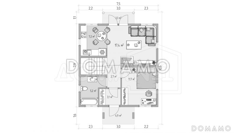 Торонто / План 1 этажа