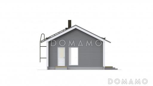 Проект каркасного небольшого дома с сауной / Фасад 1