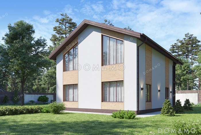 Проект дома с террасой и балконом Проект дома с террасой и балконом