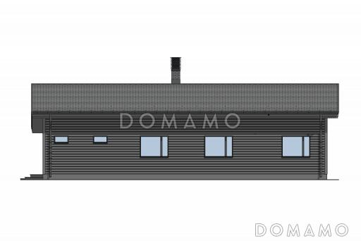 Проект компактного дома в скандинавском стиле с 4 спальнями / Фасад 2