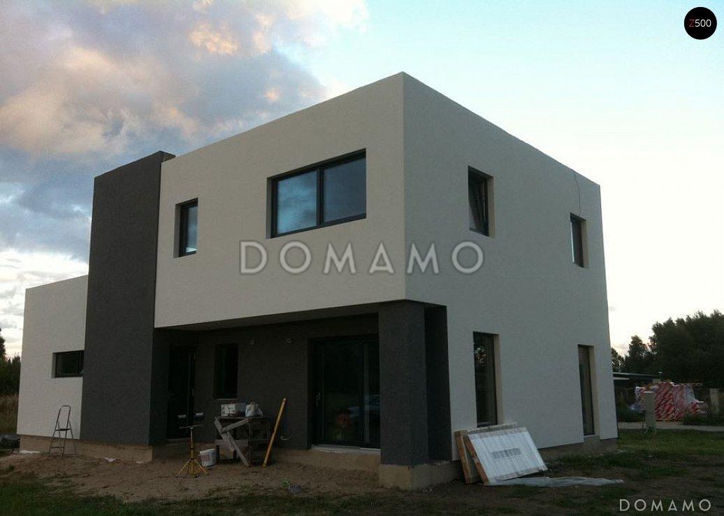 Проект современного двухэтажного дома из газобетона с техническим помещением, гаражом и открытой террасой на втором этаже / 19