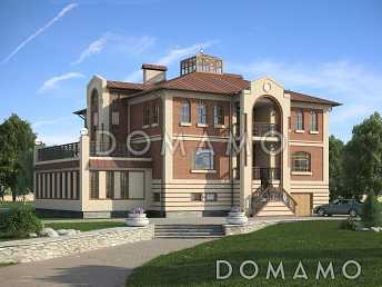 Проект кирпичного дома с воздушной оранжереей