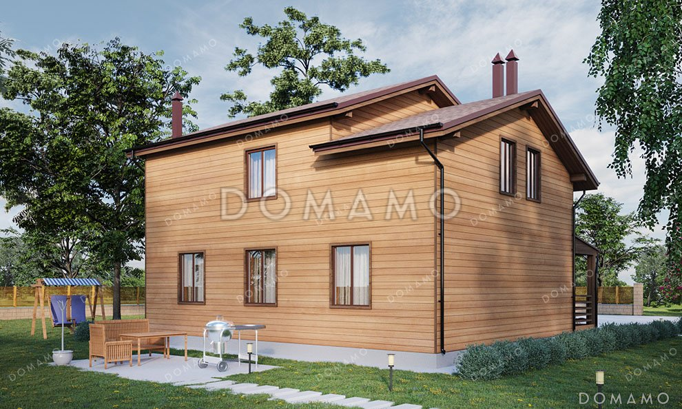 Проект дома с мансардой и верандой / 3