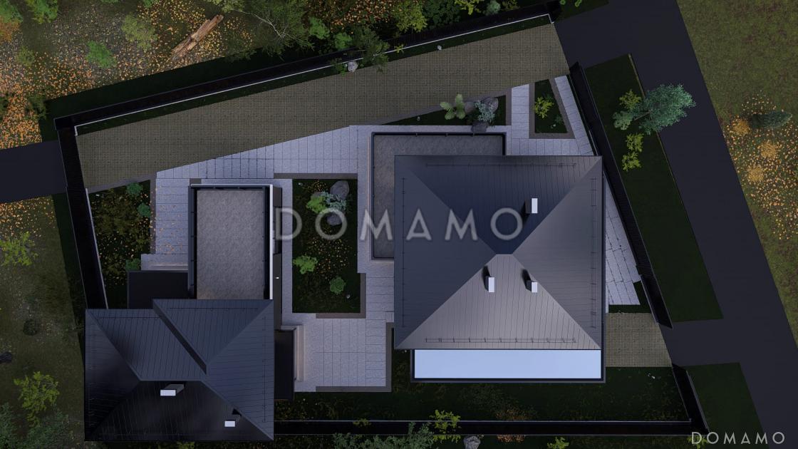 Проект двухэтажной бани из газобетона с кухней, гостиной, балконом и 2 спальнями / 3