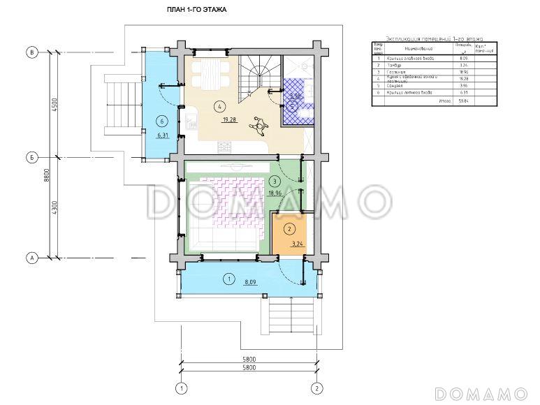 Саян / План 1 этажа