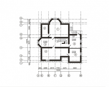 Проект компактного дома с подвальным этажом / План цокольного этажа
