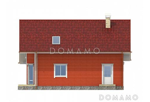 Проект каркасного дома с французским балконом / Фасад 4