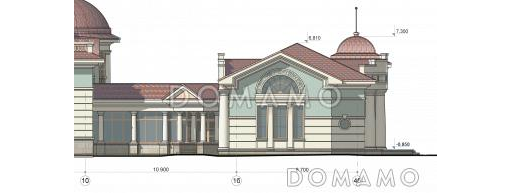 Проект бассейна с тренажерным залом / Фасад 1