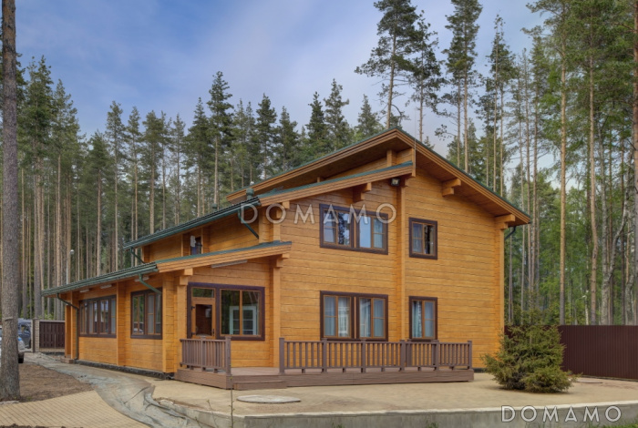 Проект дома из клееного бруса с отдельным входом в котельную Проект дома из клееного бруса с отдельным входом в котельную