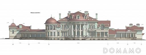 Проект большого дома более 1500 м. кв. / Фасад 2