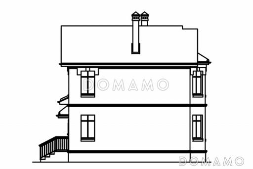 Проект небольшого дома с печным отоплением / Фасад 1