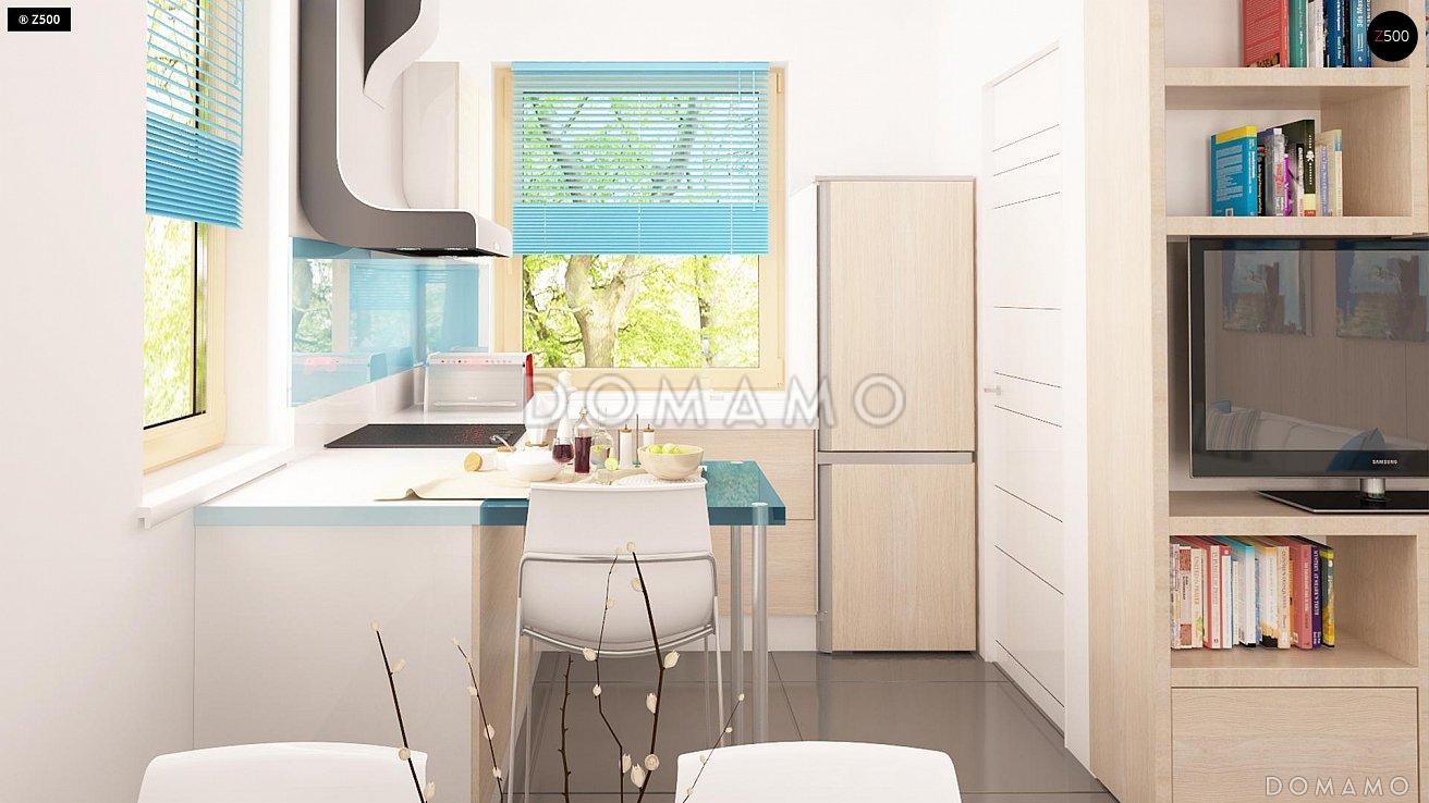 Проект дома из газобетона с мансардой, камином, кабинетом и гаражом / 11