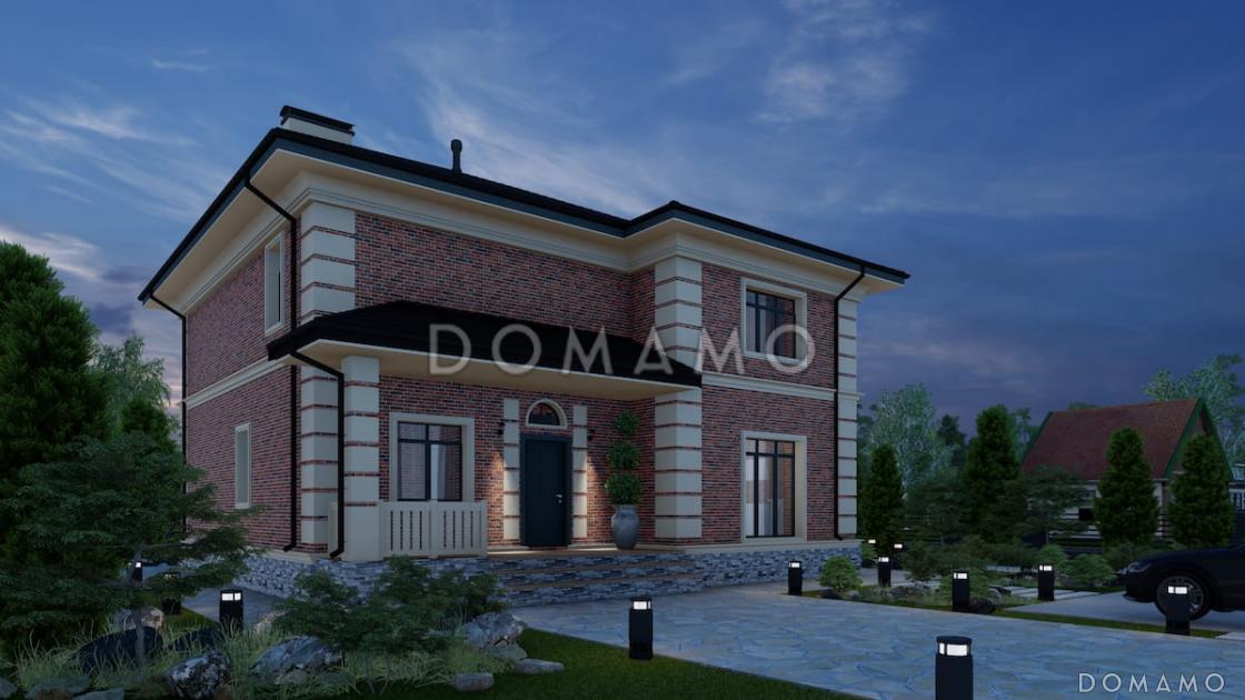 Проект двухэтажного дома из газобетона с террасой, кабинетом и 3 спальнями / 5