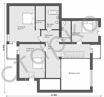 Нальда / План мансардного этажа