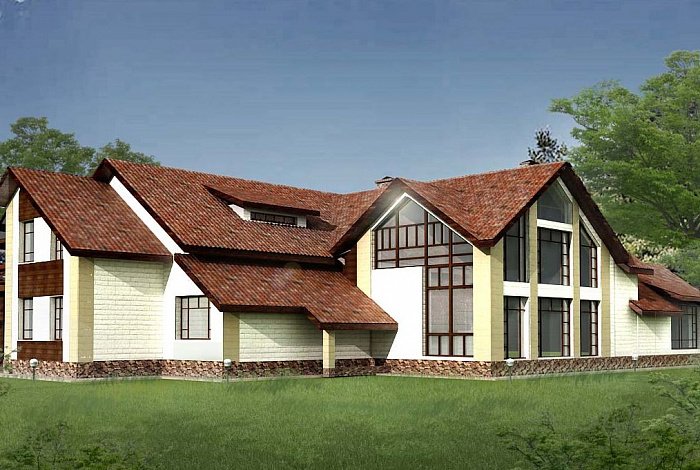 Проект роскошного дома с бассейном