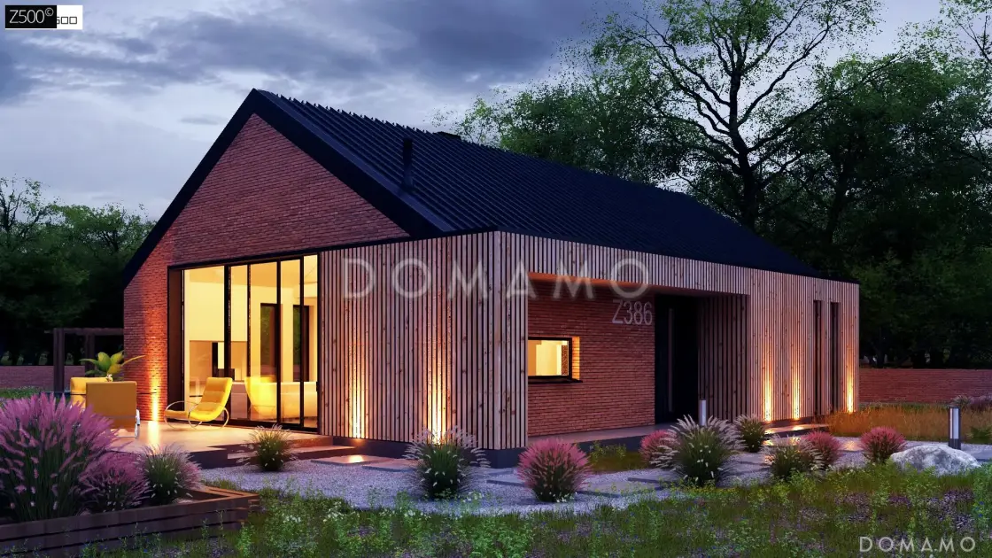 Проект кирпичного дома в стиле барнхаус с кабинетом, комнатой отдыха и увеличенной котельной / 4