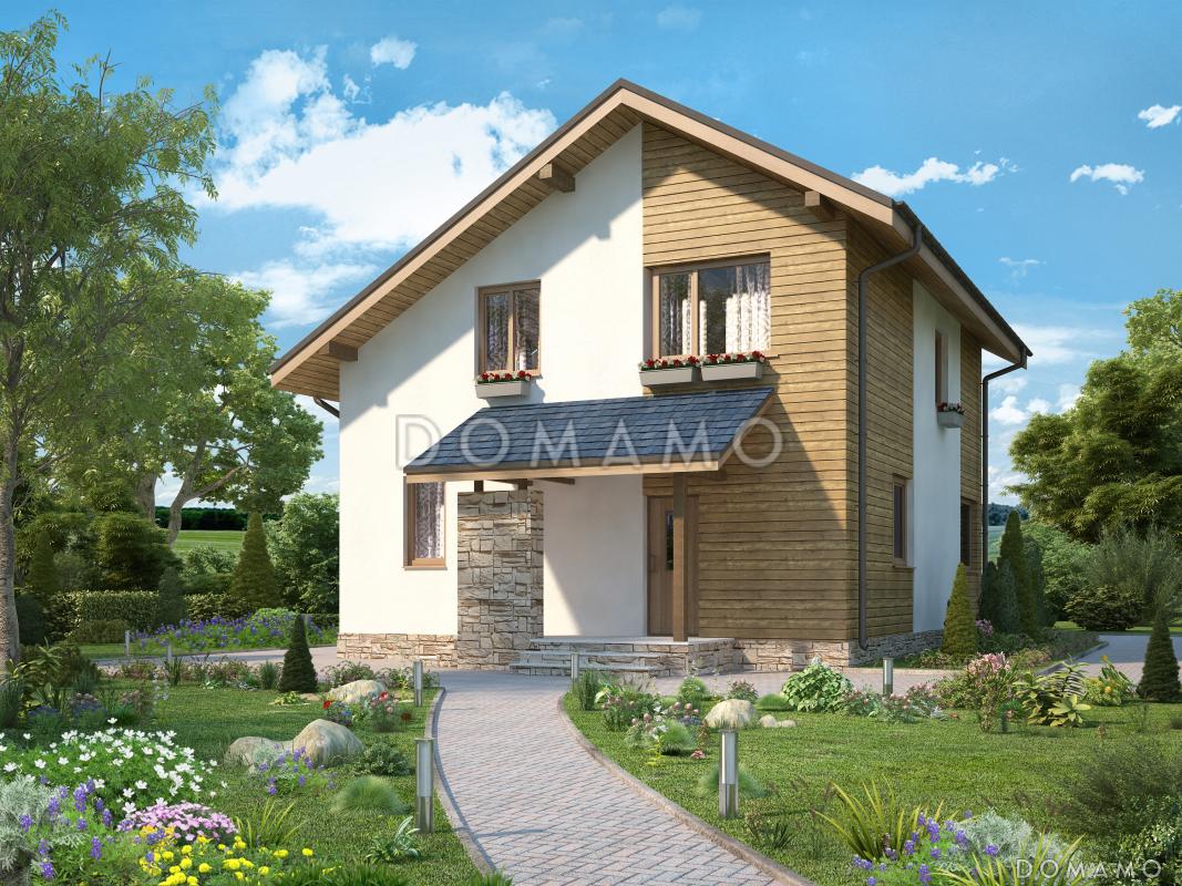 Проект  дома из пеноблоков с мансардой / 2