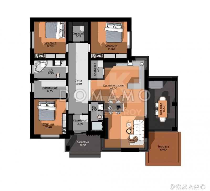 КейСтрой-289 / План 1 этажа