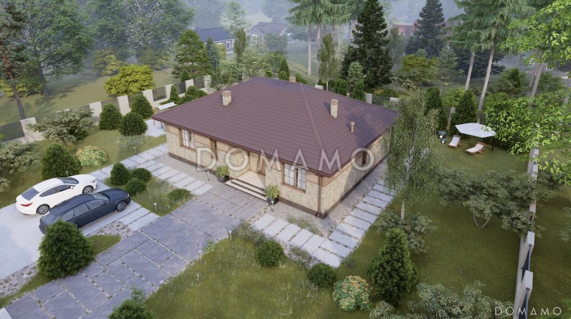 Проект уютного дома с мастер-спальней, большой гостиной и просторной гардеробной / 5