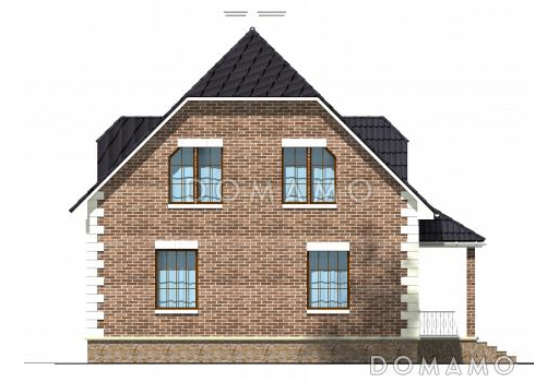 Проект увеличенного коттеджа в европейском стиле. / Фасад 4