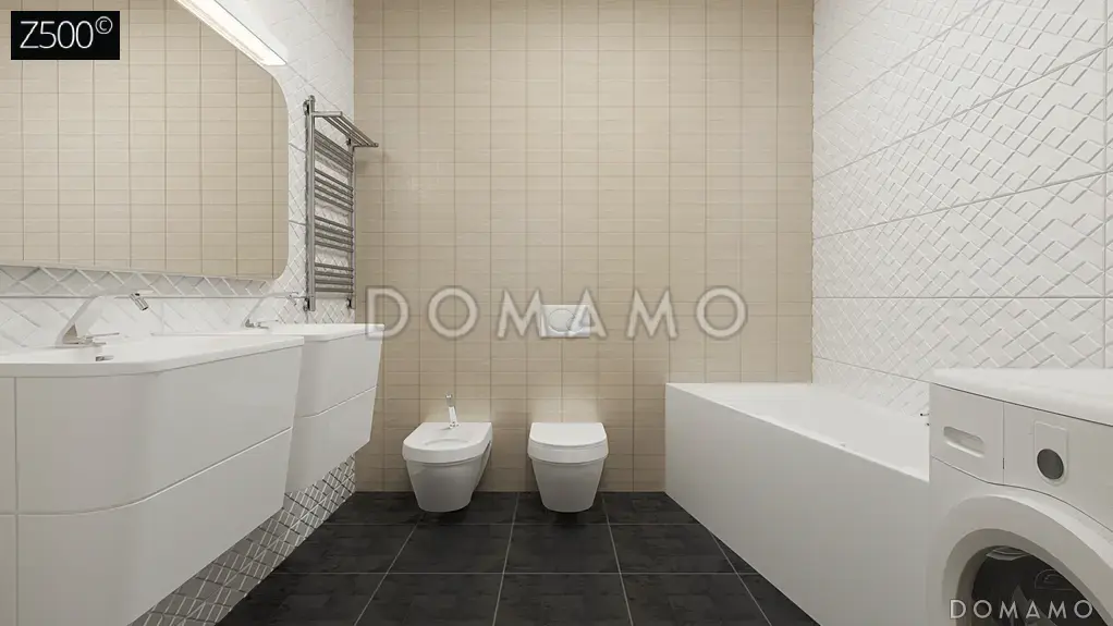 Проект одноэтажного дома из газобетона с гаражом на 2 автомобиля и подвалом / 18