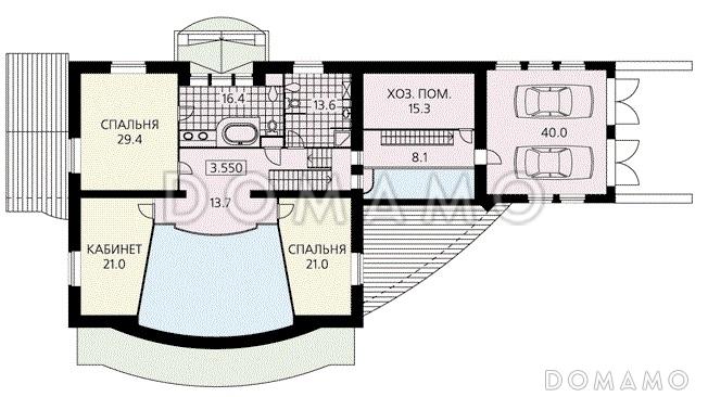 Дом в Американском стиле / План 2 этажа
