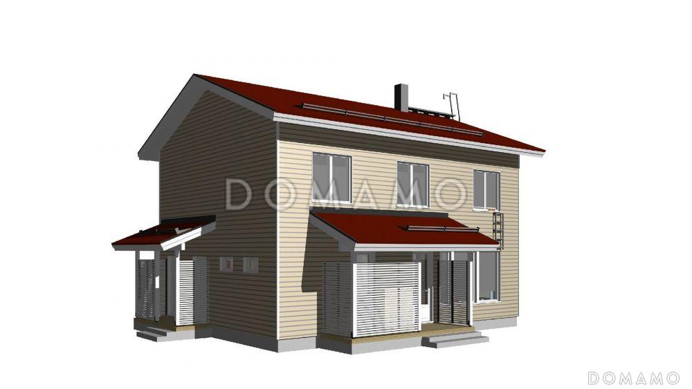 Проект современного дома с холлом на втором этаже / 2