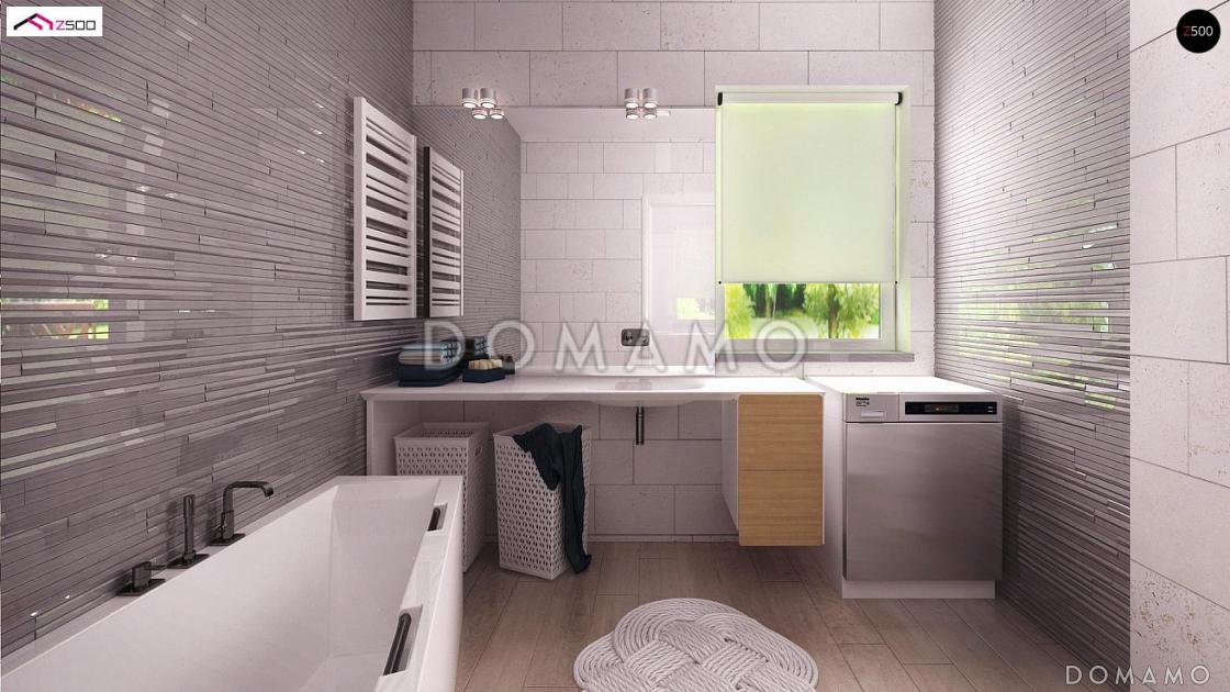 Проект комфортного одноэтажного дома из газобетона с четырьмя спальнями  / 14