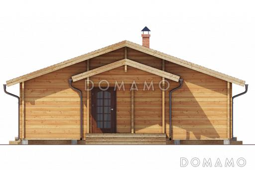 Проект дачного дома из клееного бруса / Фасад 3