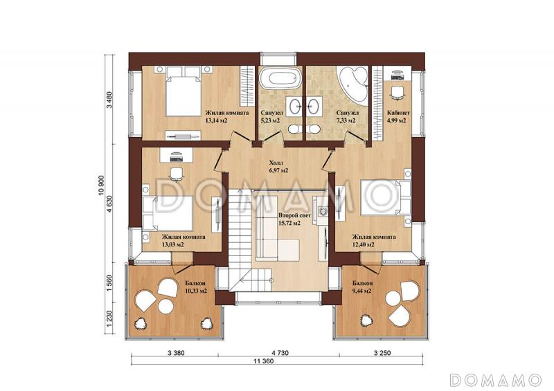 ПАВЛОВЫ ОЗЕРА 200 / План мансардного этажа