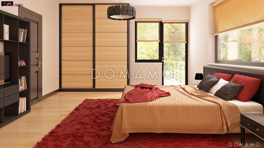 Проект современного двухэтажного дома из газобетона с четырьмя спальнями, кабинетом и пристроенным гаражом на два автомобиля / 7