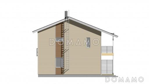 Проект двухэтажного дома с уютным небольшим кабинетом на первом этаже / Фасад 4