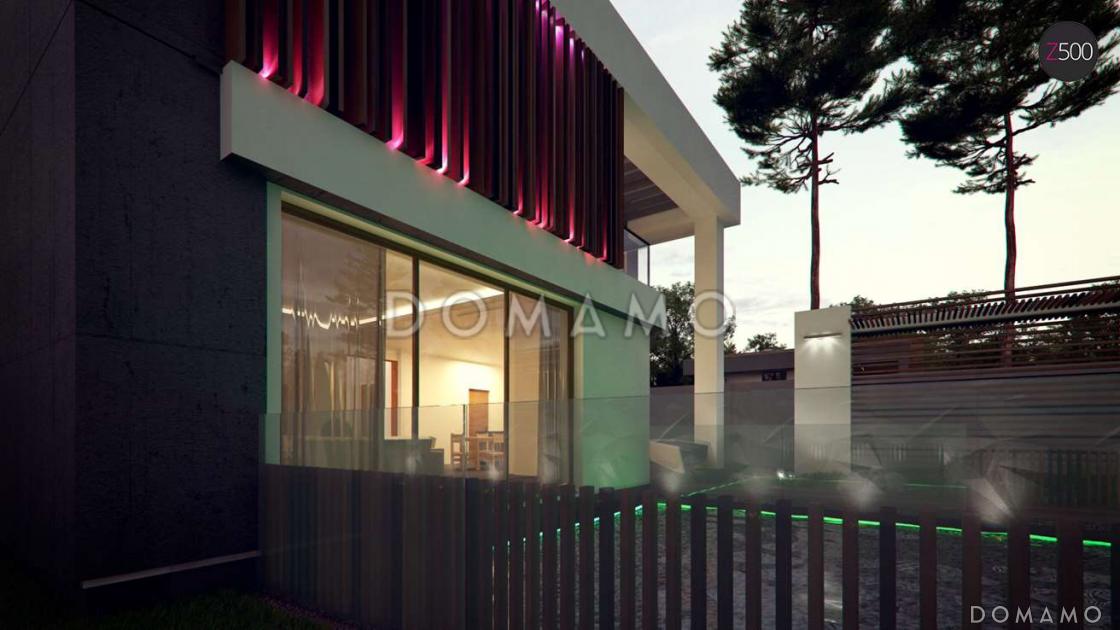 Проект современного двухэтажного дома из кирпича с дополнительной спальней на первом этаже и гаражом / 6