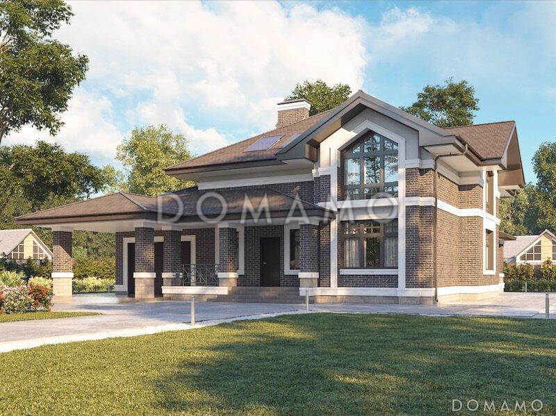 Проект просторного дома с гаражом, крытой террасой и пятью спальнями / 2