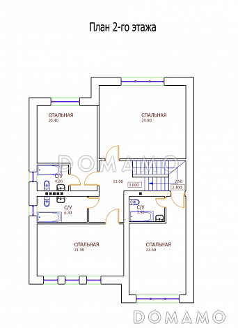 Проект 108 / План 2 этажа