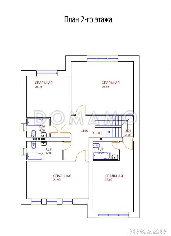 Проект 108 / План 2 этажа